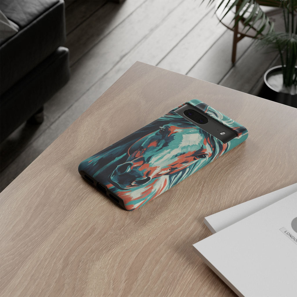 Colorful Horse Head – Turquoise
