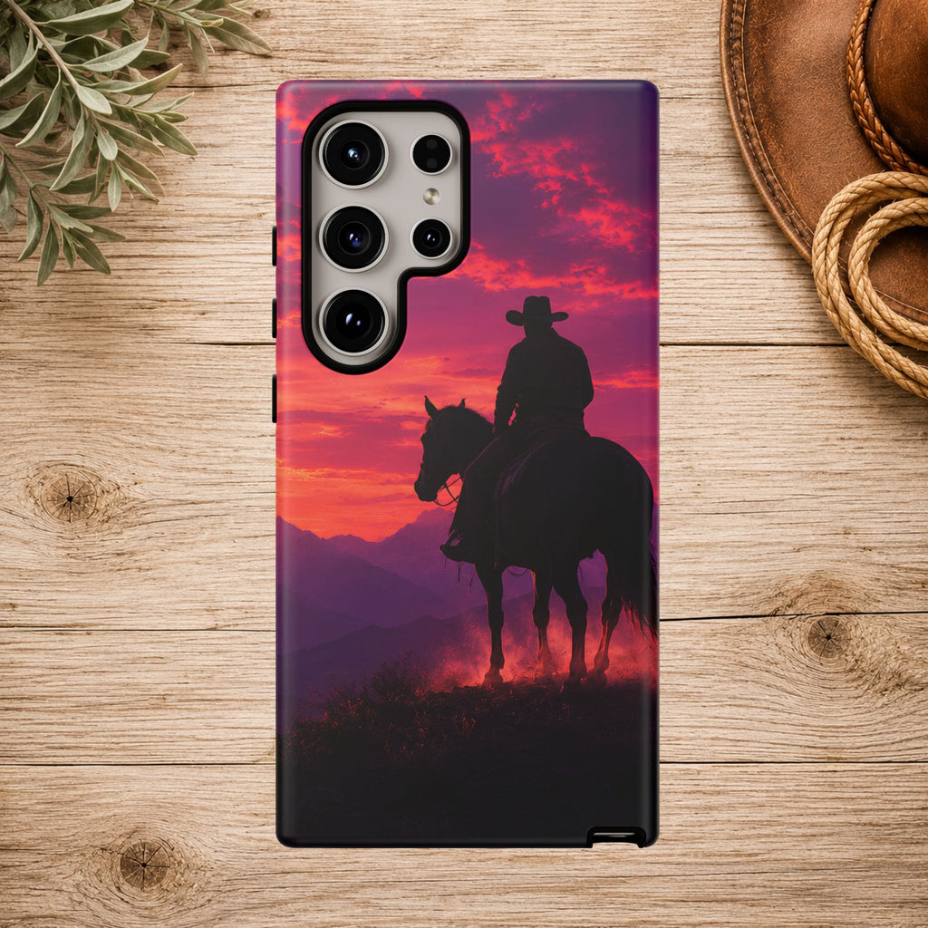 Cowboy Sunset Horseback Phone Case