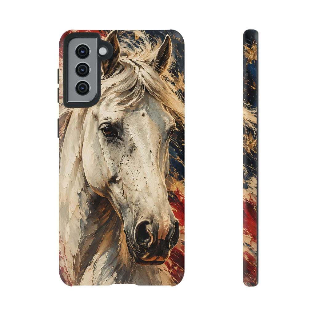 Patriotic White Horse Phone Case