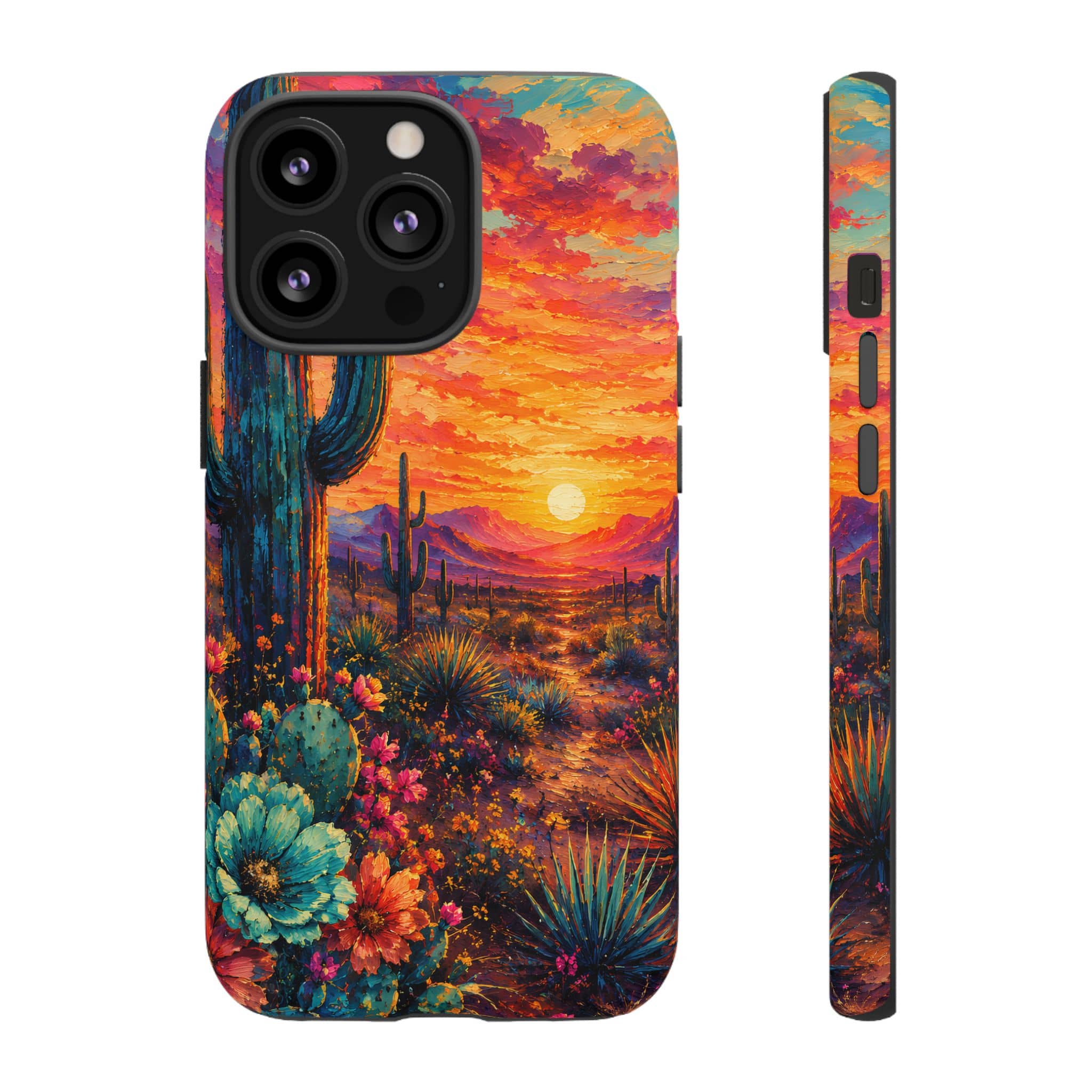 Desert Sunset Bloom Western Phone Case
