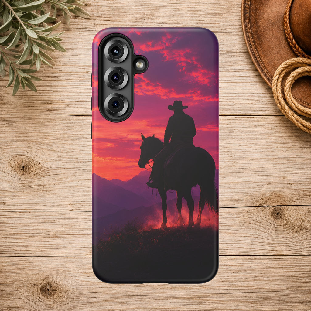 Cowboy Sunset Horseback Phone Case
