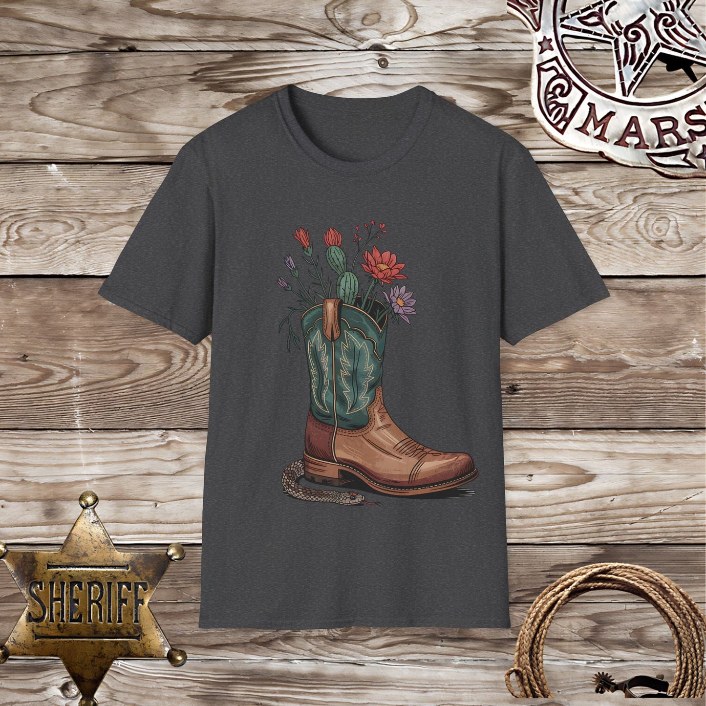 Floral Cowboy Boot with a Surprise
