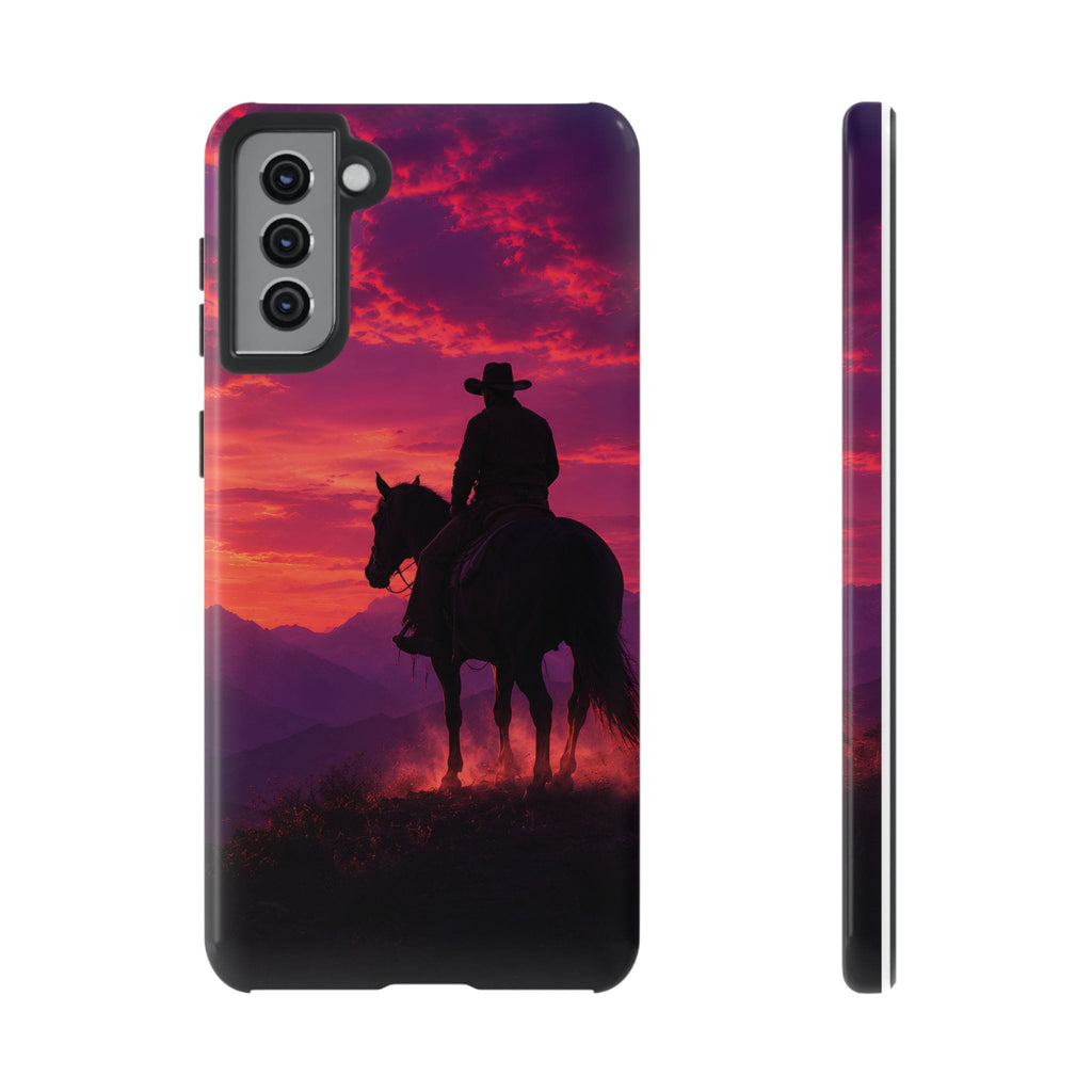 Cowboy Sunset Horseback Phone Case