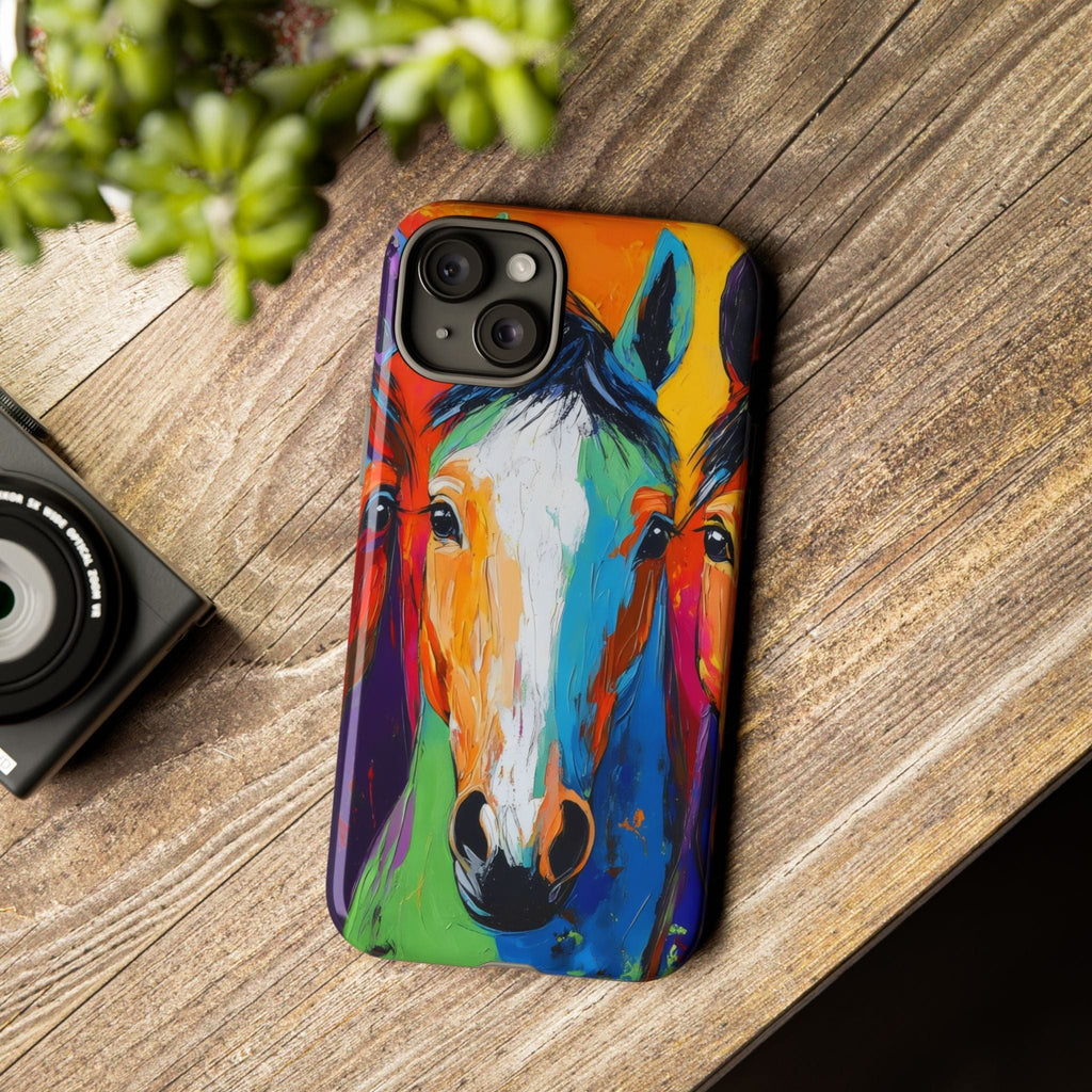 Colorful Horses Head - Phone Case