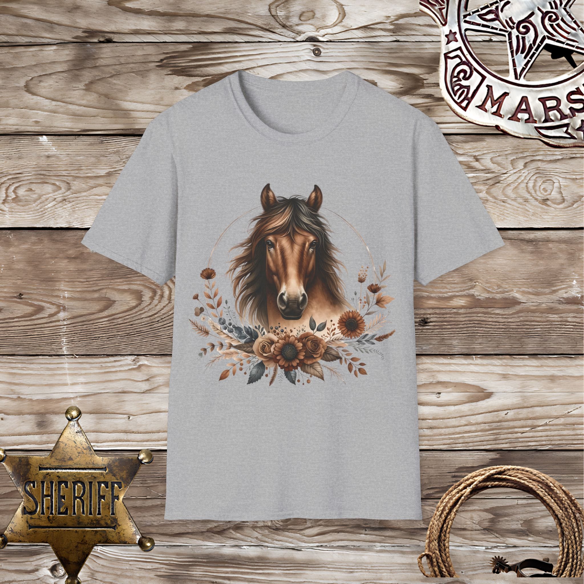 Vintage Horse Floral T-Shirt