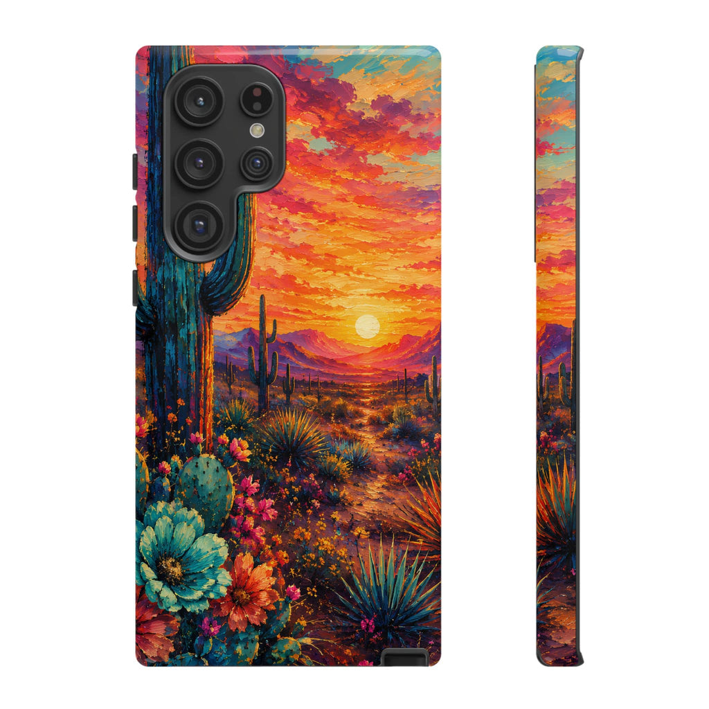 Desert Sunset Bloom Western Phone Case