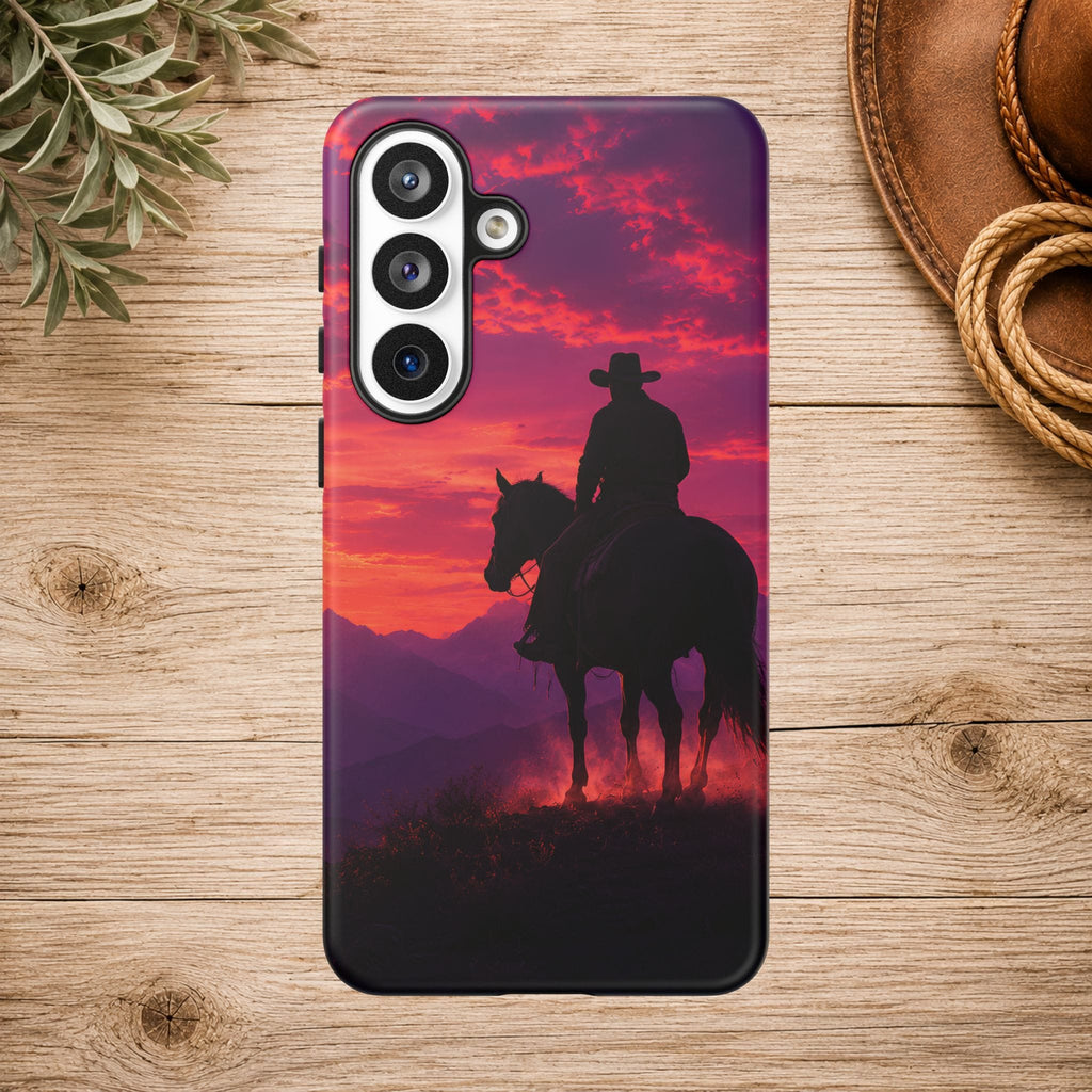 Cowboy Sunset Horseback Phone Case