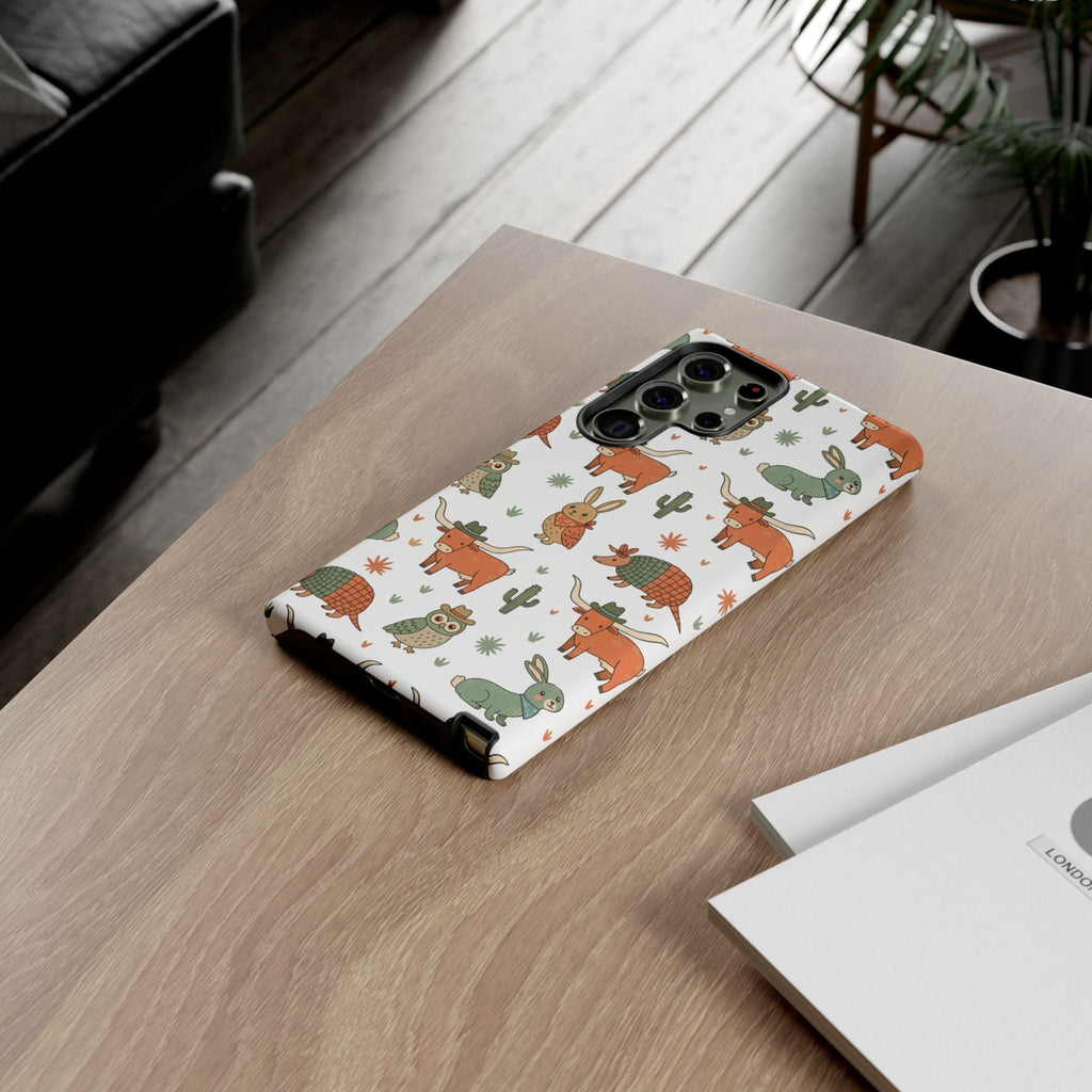 Armadillo, Longhorn, Owl & Bunny Pattern-Phone Case