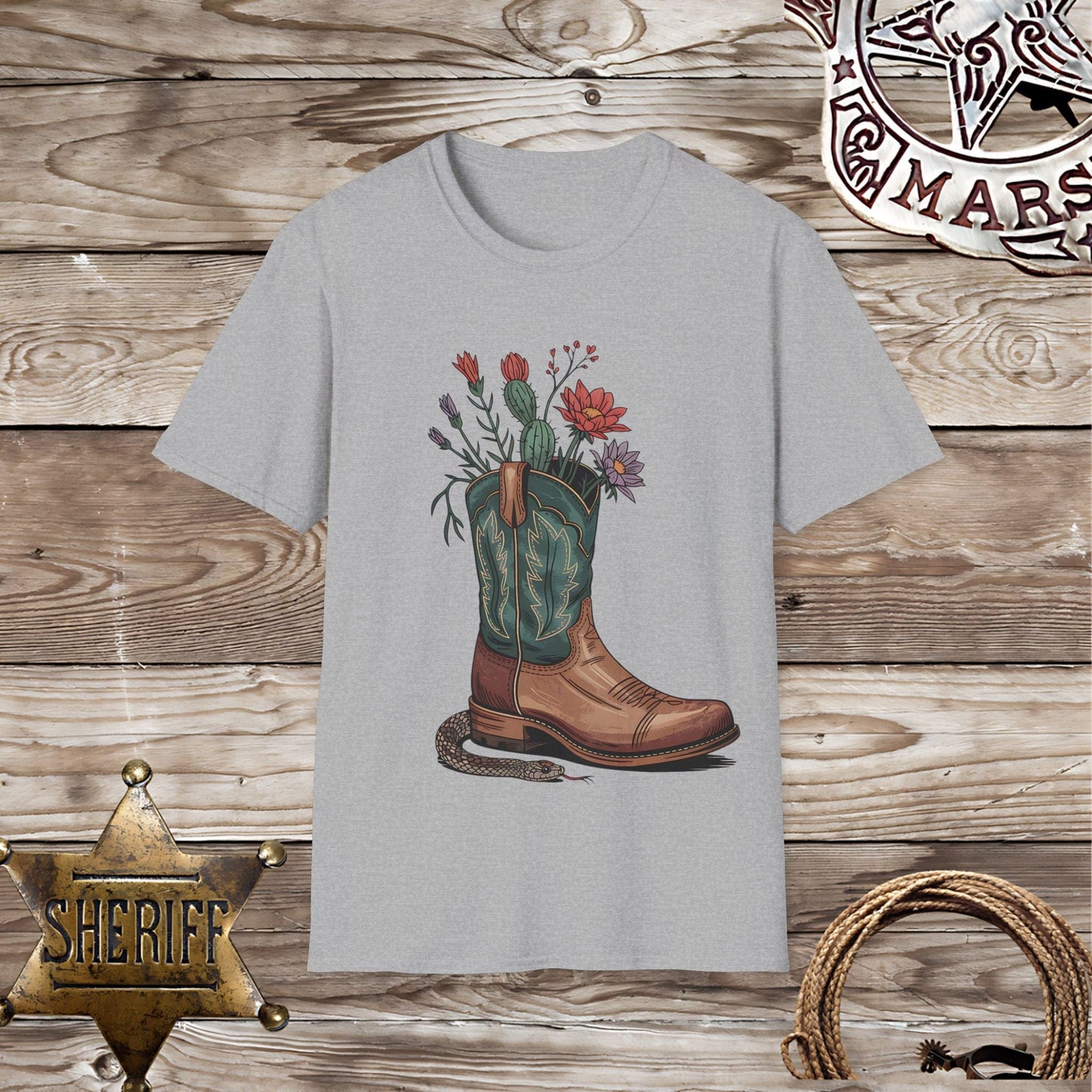 Floral Cowboy Boot with a Surprise