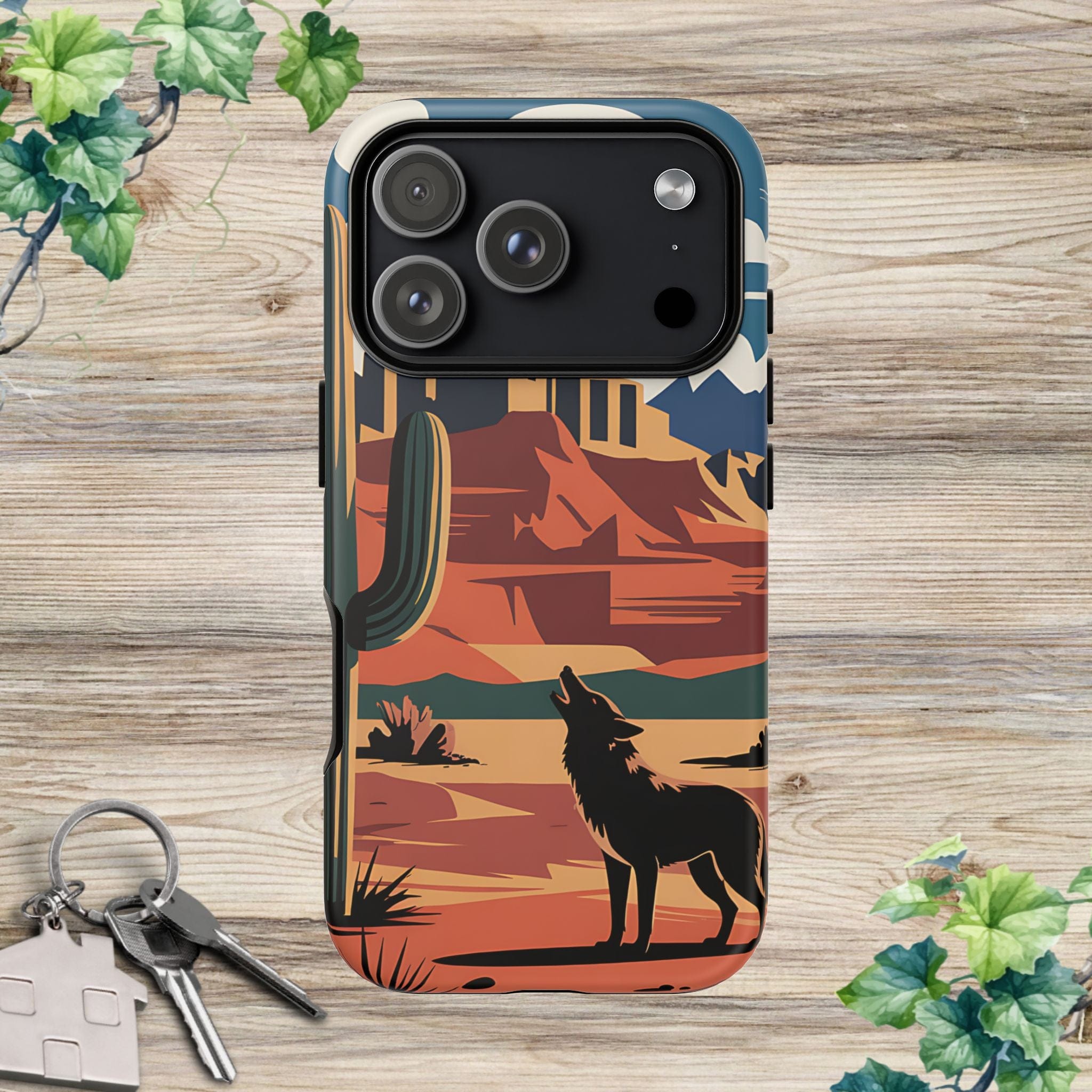 Mountain and Wolf -Phone Case