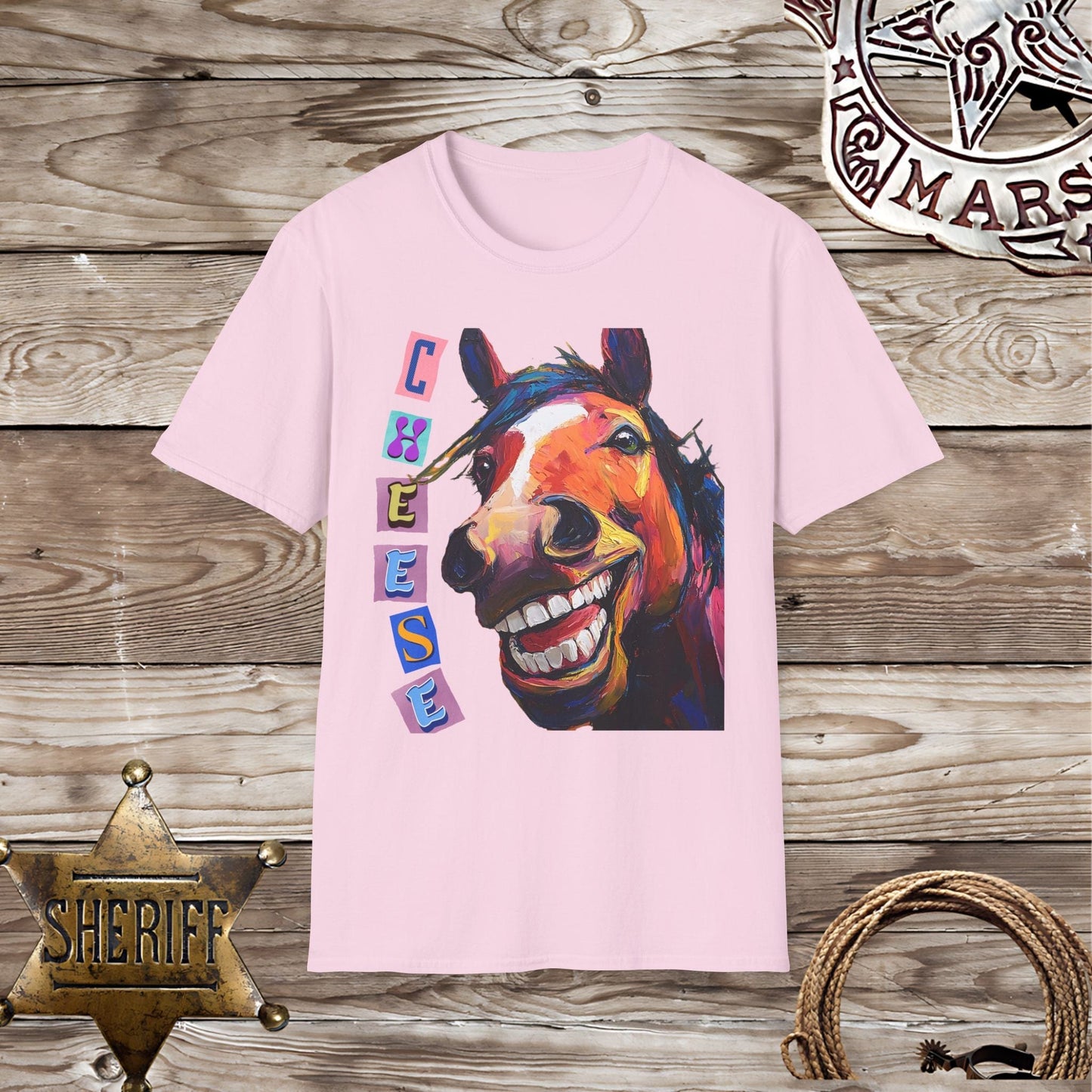 Softstyle Unisex T-Shirt: Horse say Cheese