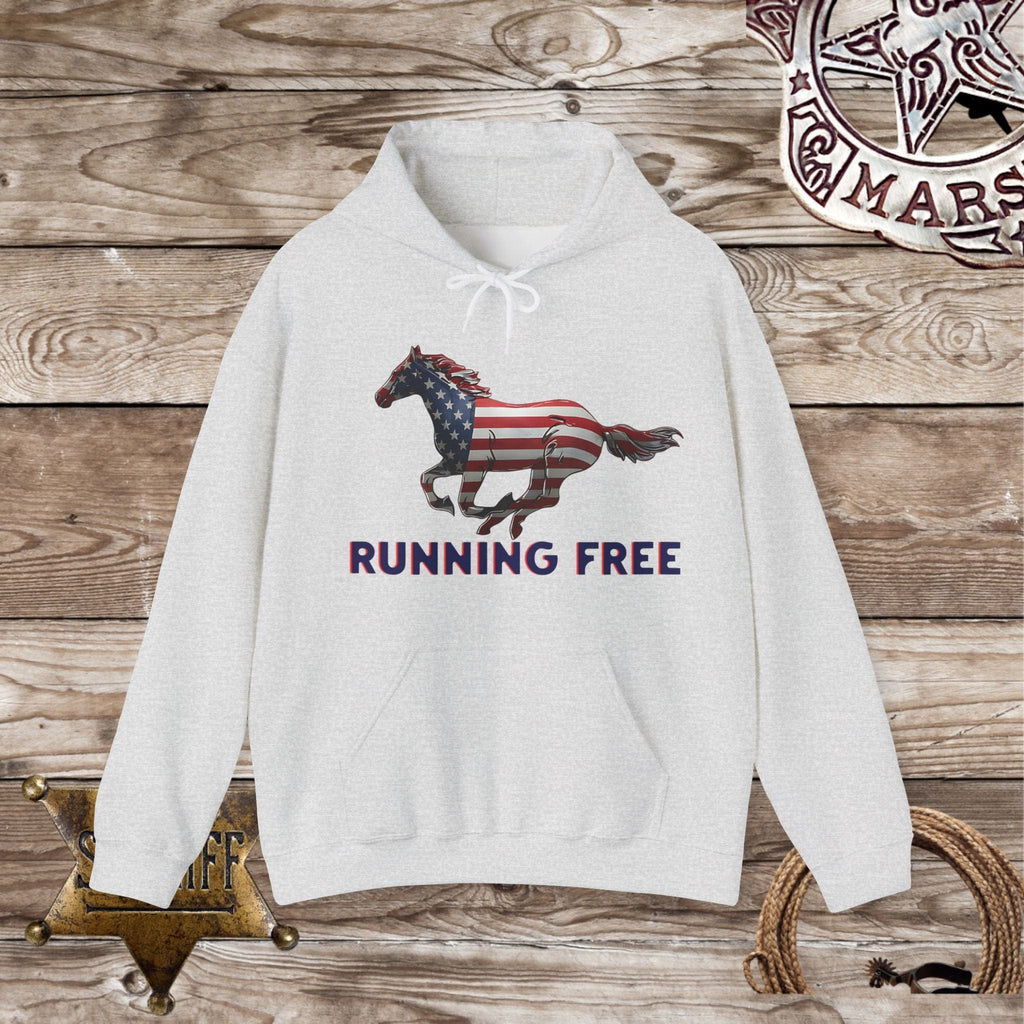 Patriotic Horse Hoodie - Running Free,