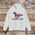 Patriotic Horse Hoodie - Running Free,