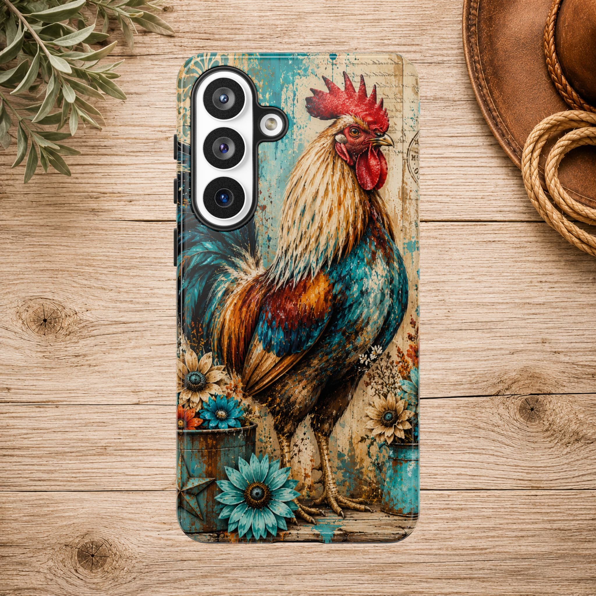 Rustic Farmhouse Rooster Phone Case