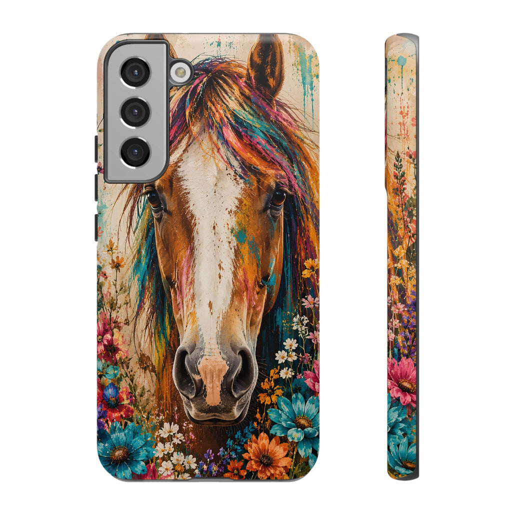 Boho Wildflower Horse Phone Case