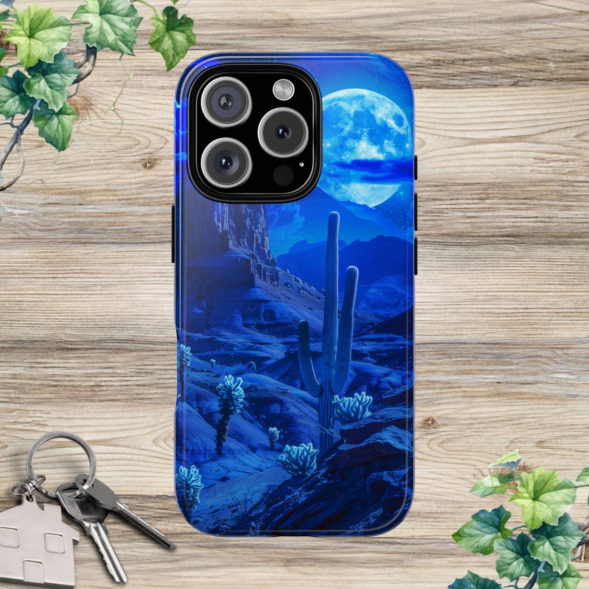 Blue Desert Moon Phone Case