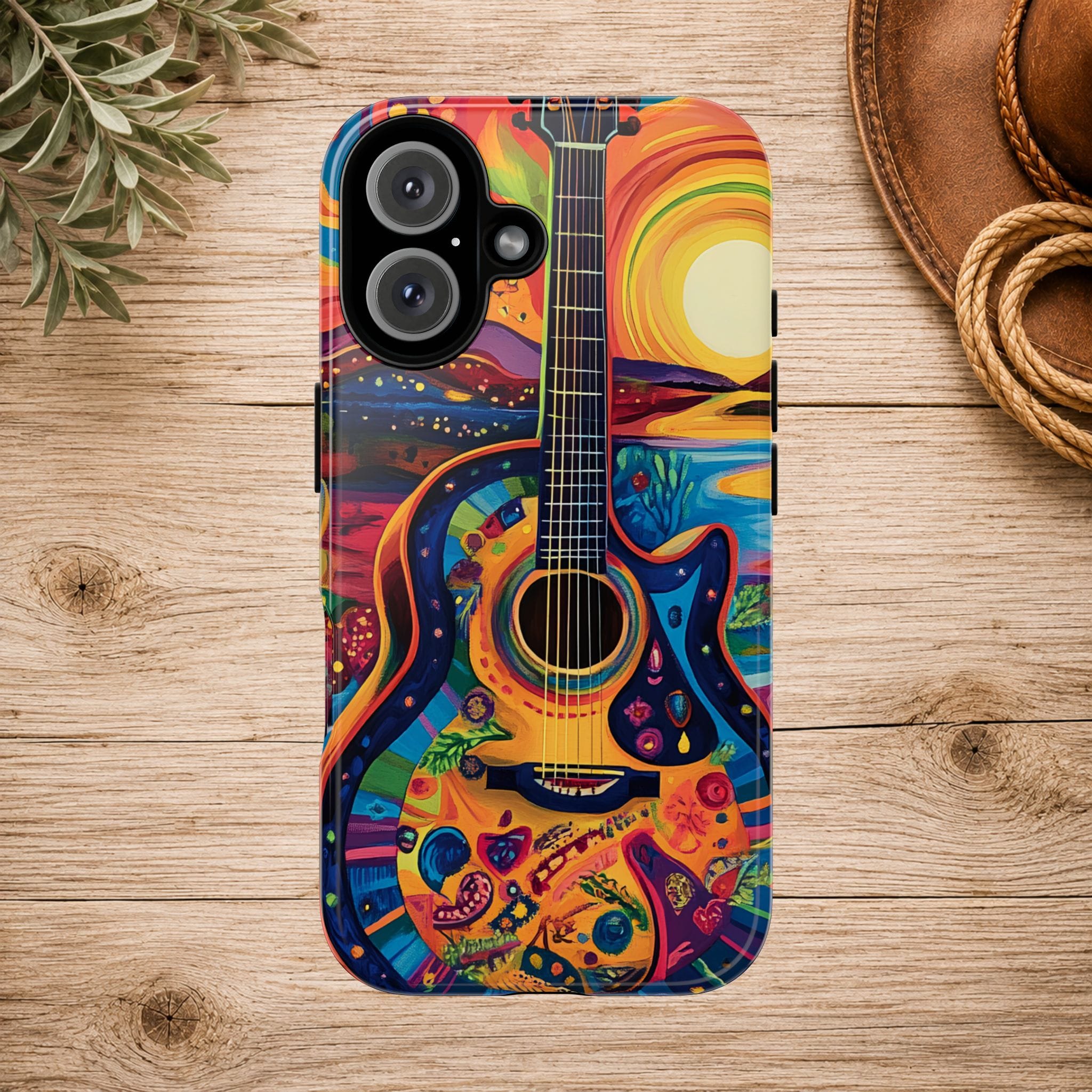 Psychedelic Sunset Guitar Phone Case