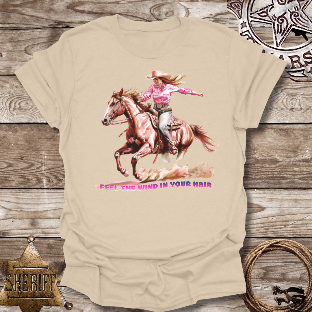 Cowgirl Wind in Your Hair-T-Shirt