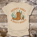Boho Desert Vibes with Dusty Boots-T-Shirt