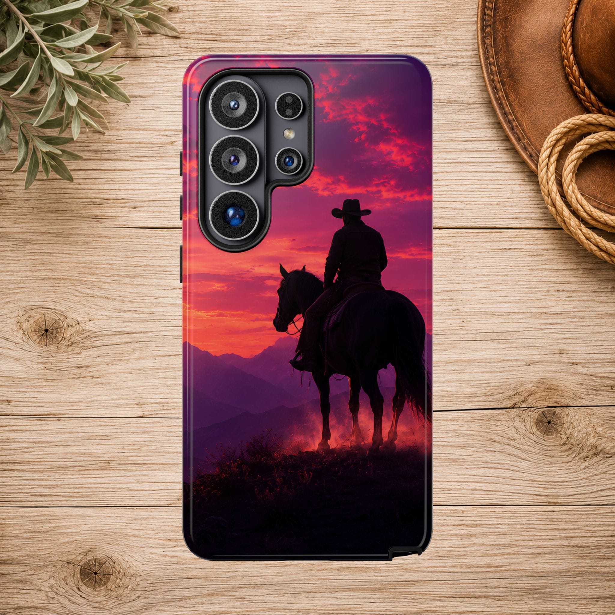 Cowboy Sunset Horseback Phone Case