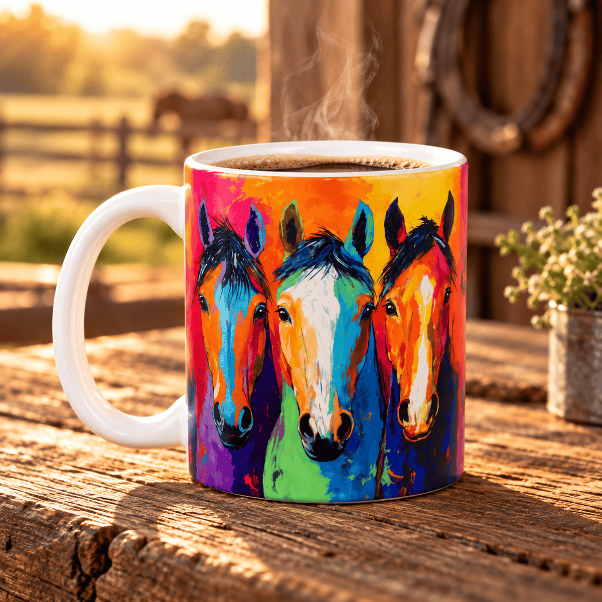 Colorful Horse Mug