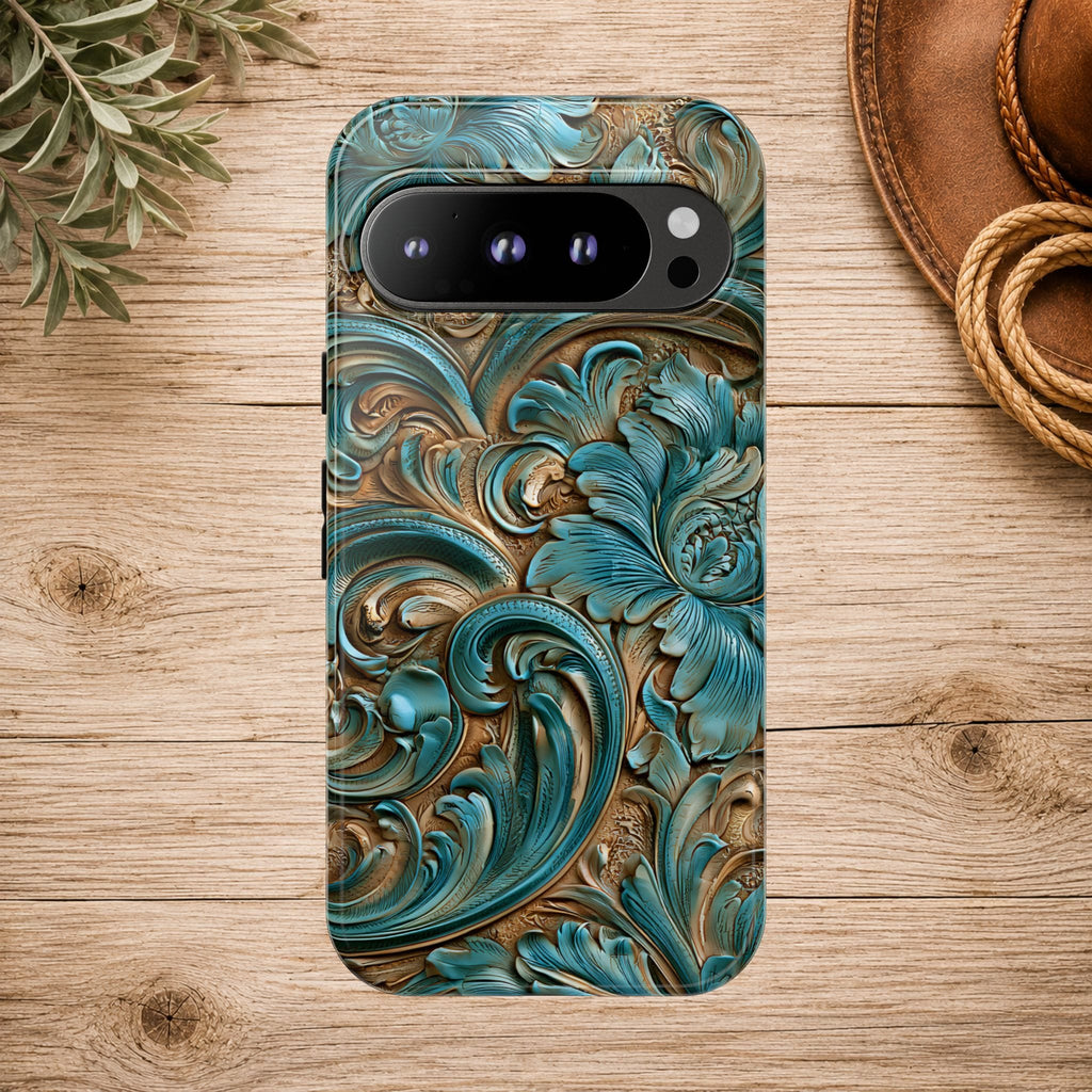 Turquoise  Western Tough Phone Case