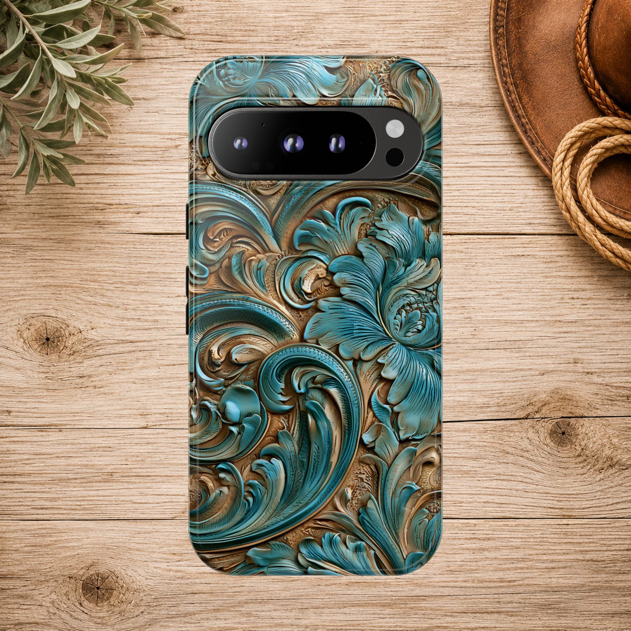 Turquoise  Western Tough Phone Case