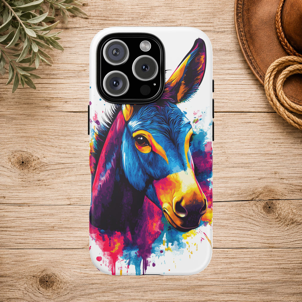 Color Splash Donkey Phone Case