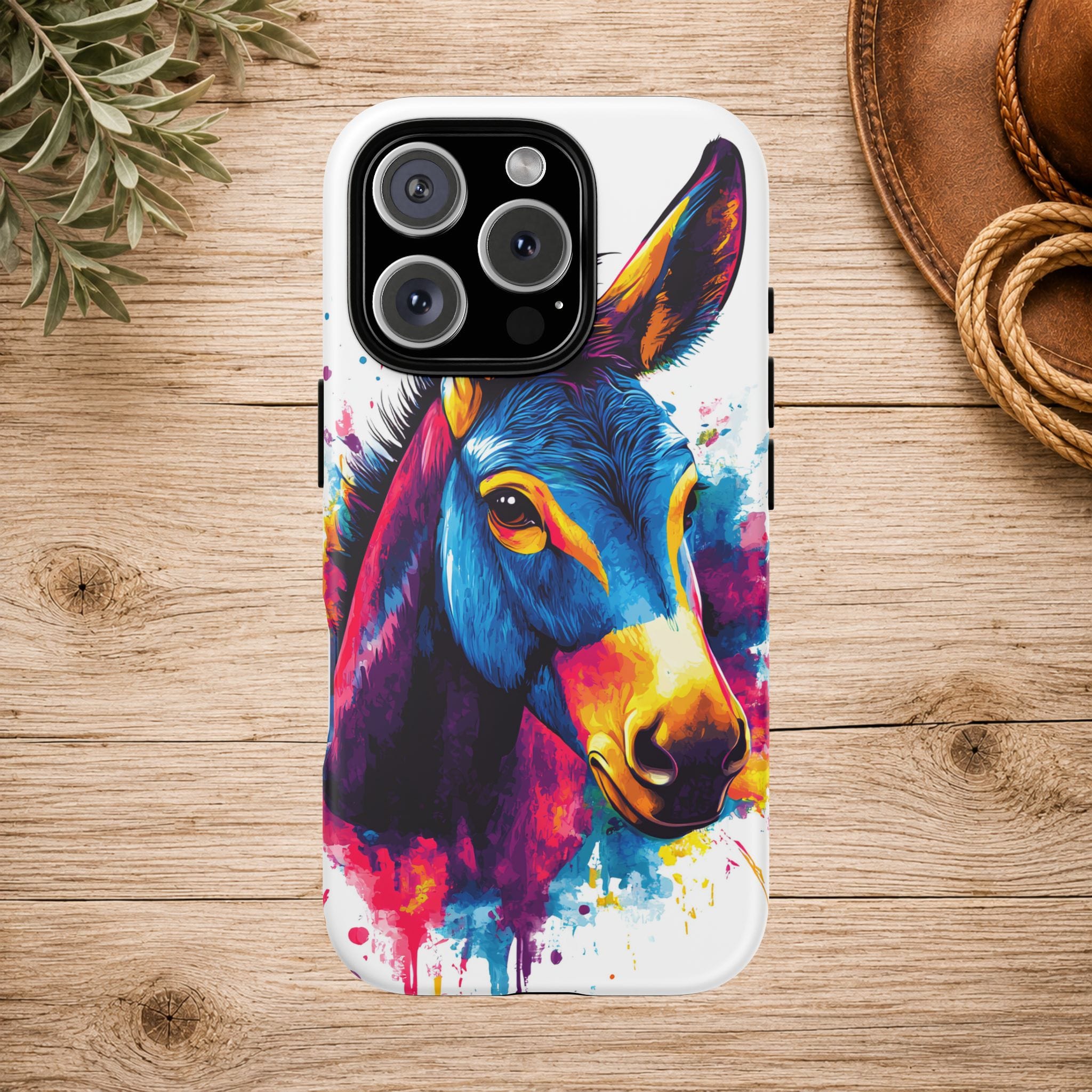 Color Splash Donkey Phone Case