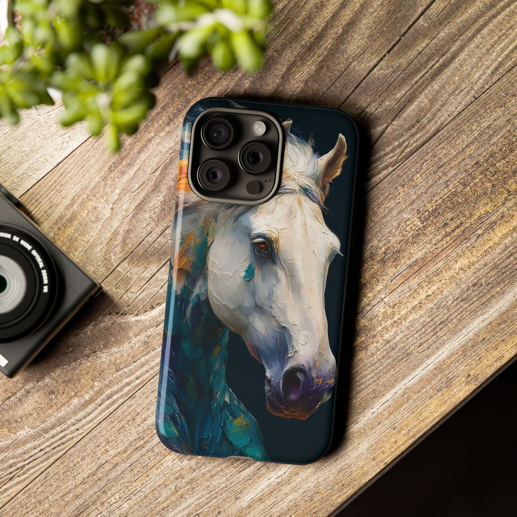 White Horse Art Phone Case