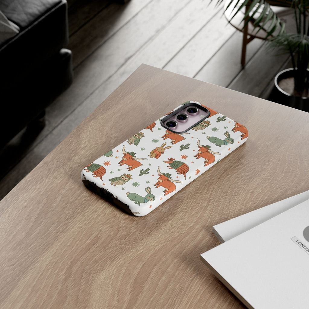 Armadillo, Longhorn, Owl & Bunny Pattern-Phone Case