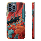 Desert Wild Horses Floral Phone Case