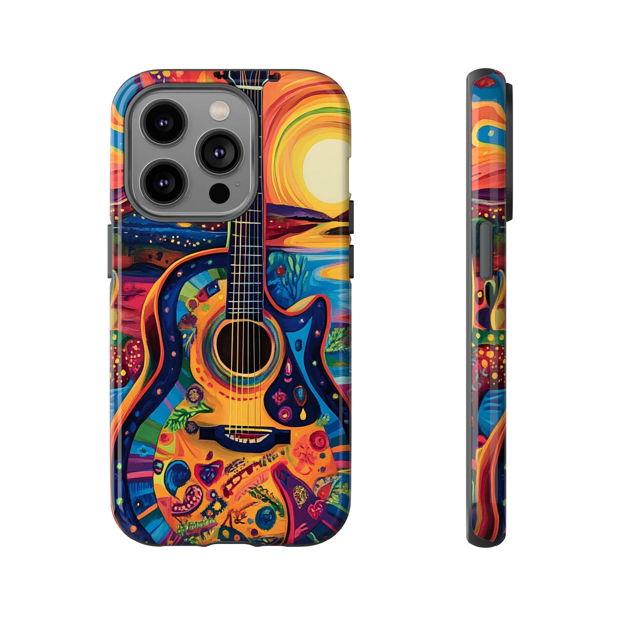 Psychedelic Sunset Guitar Phone Case