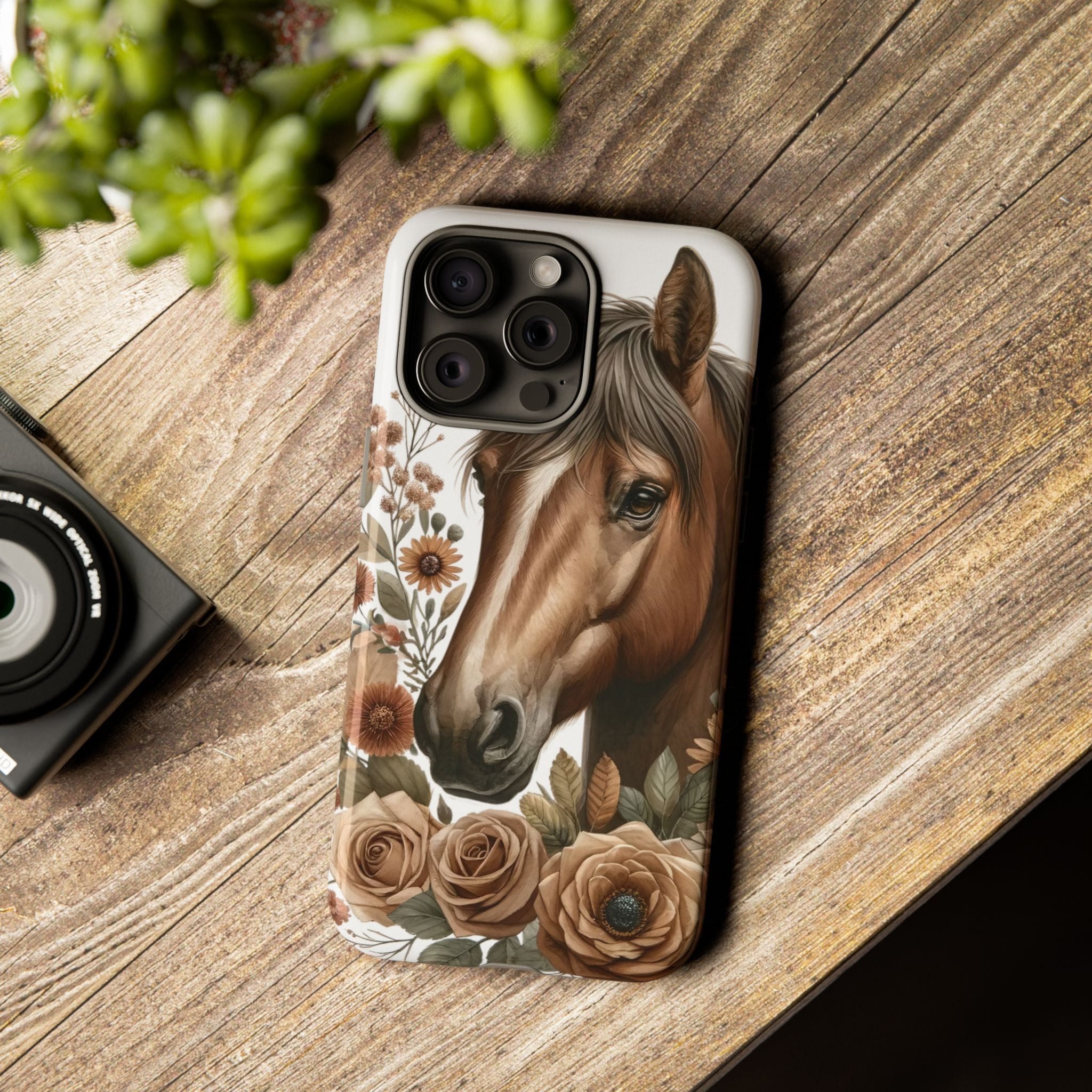 Painted Horse & Roses – Phone Case