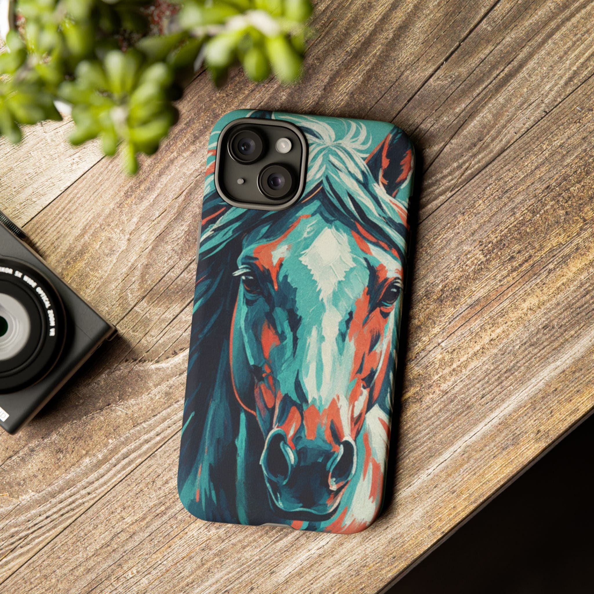 Colorful Horse Head – Turquoise