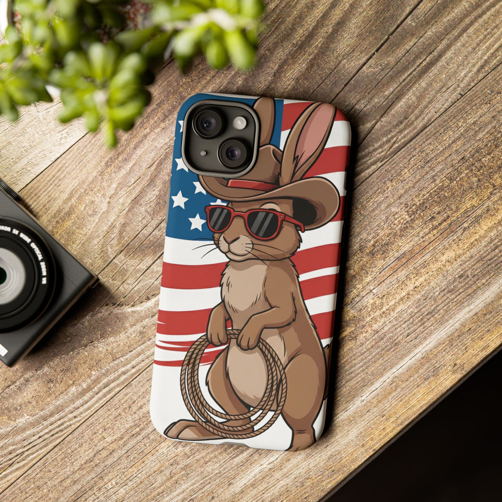 Patriotic Cowboy Bunny Phone Case