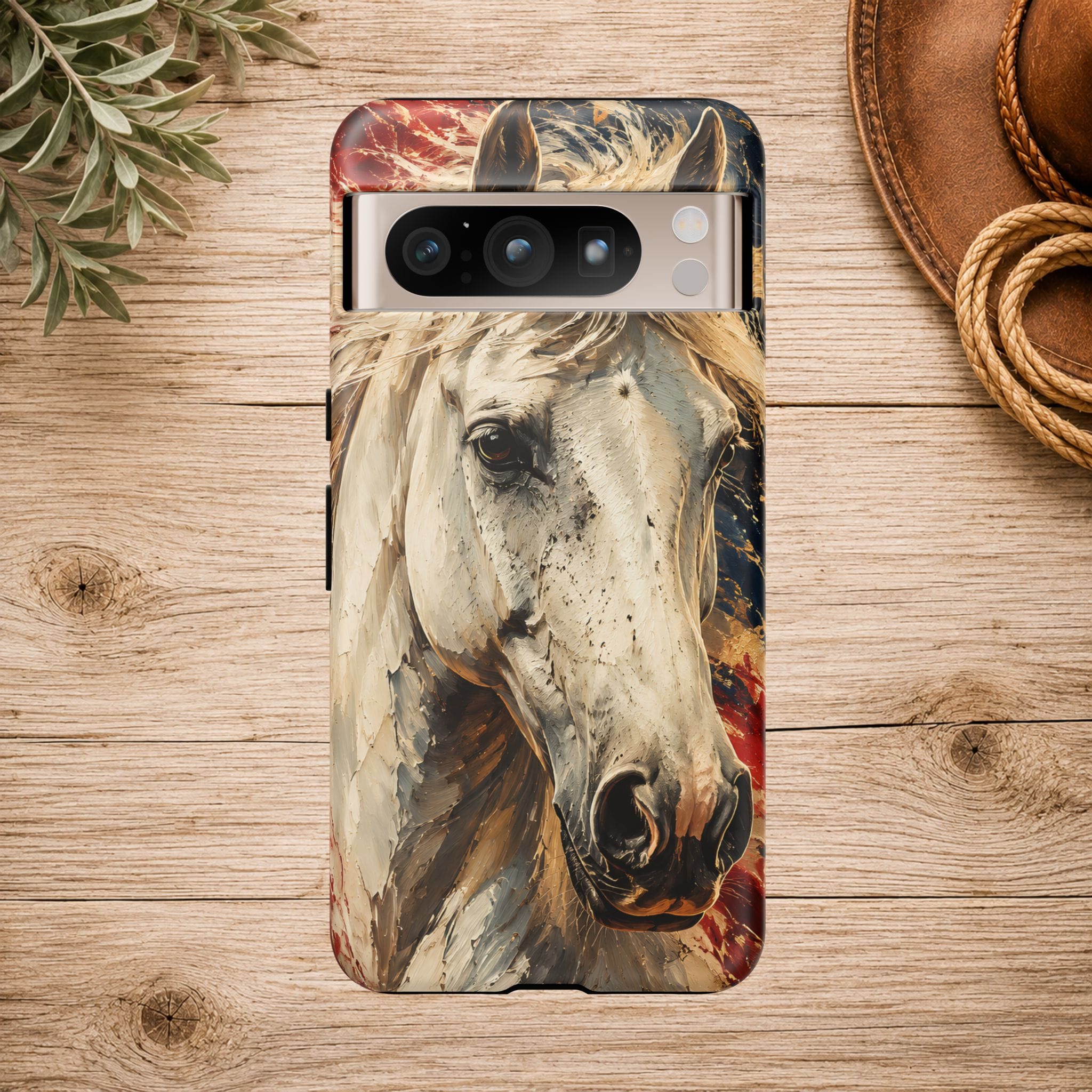 Patriotic White Horse Phone Case