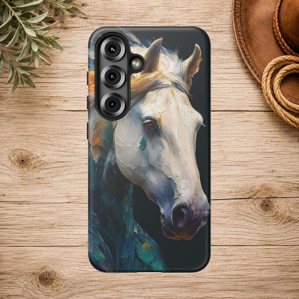 White Horse Art Phone Case
