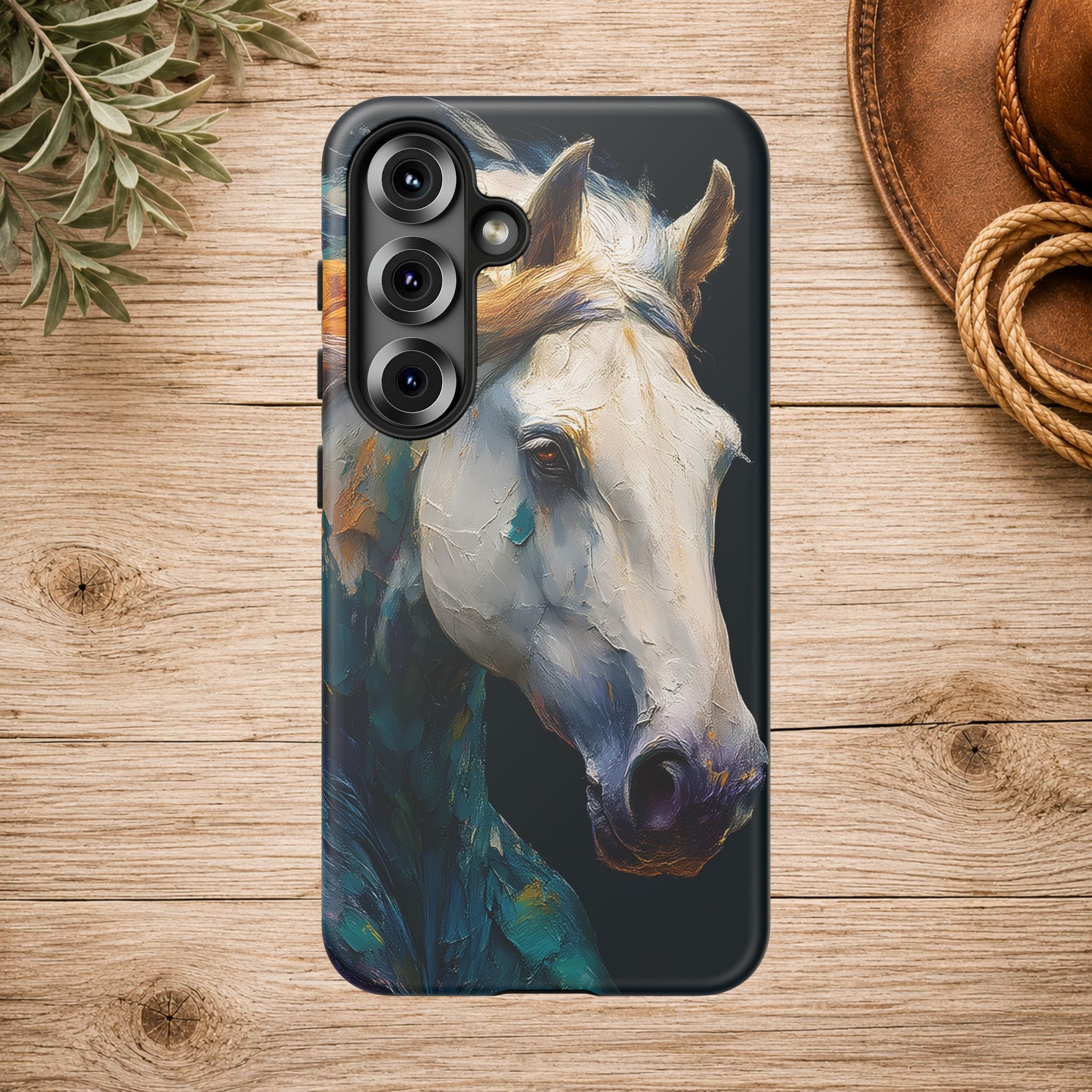 White Horse Art Phone Case