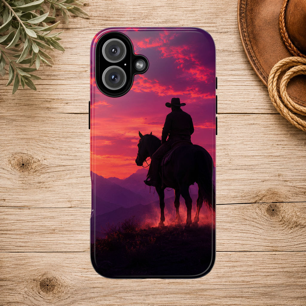 Cowboy Sunset Horseback Phone Case