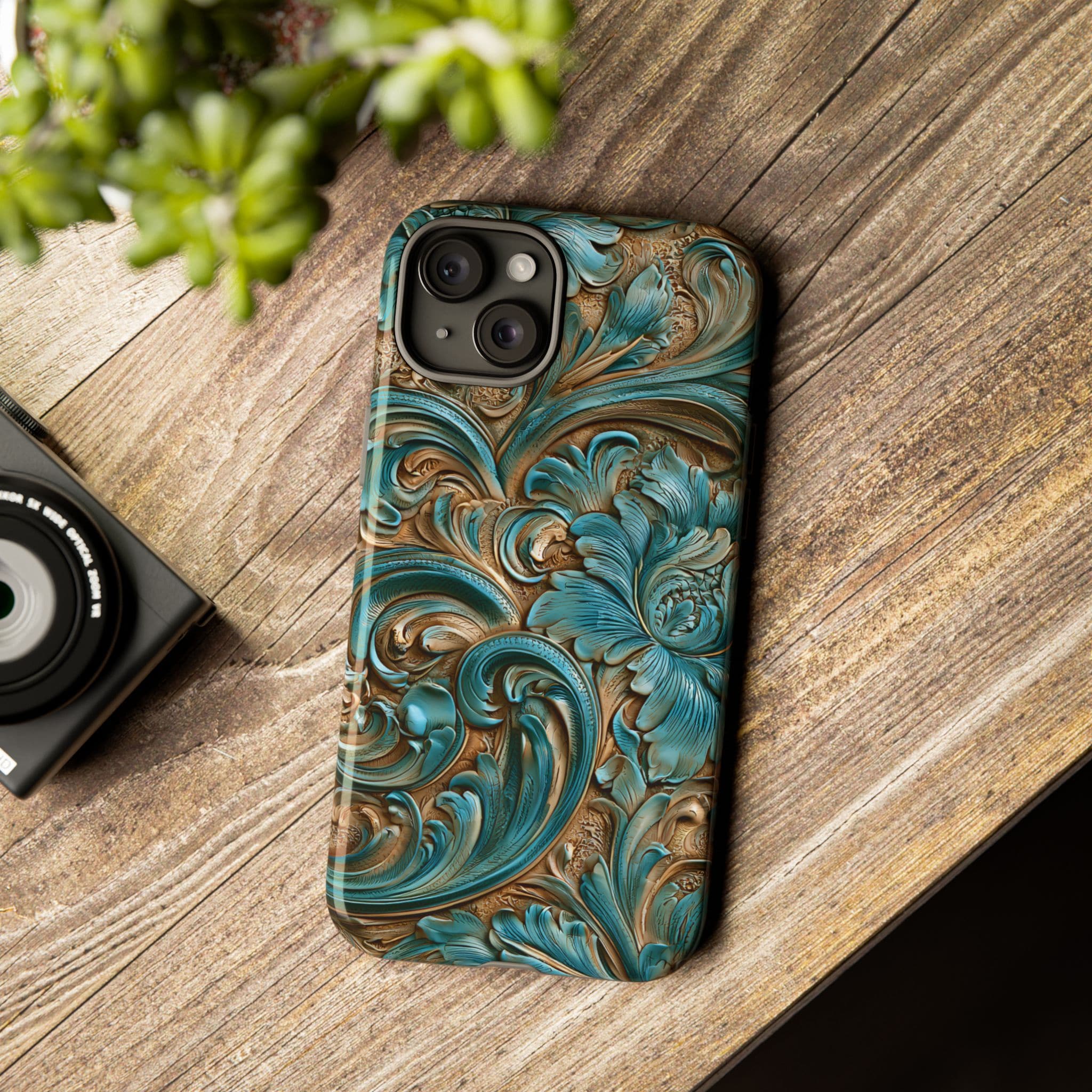 Turquoise  Western Tough Phone Case