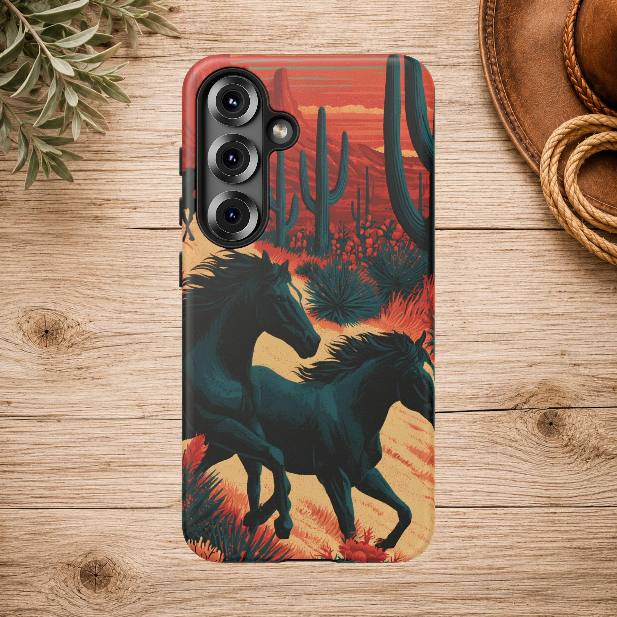 Desert Run Wild Horse Phone Case