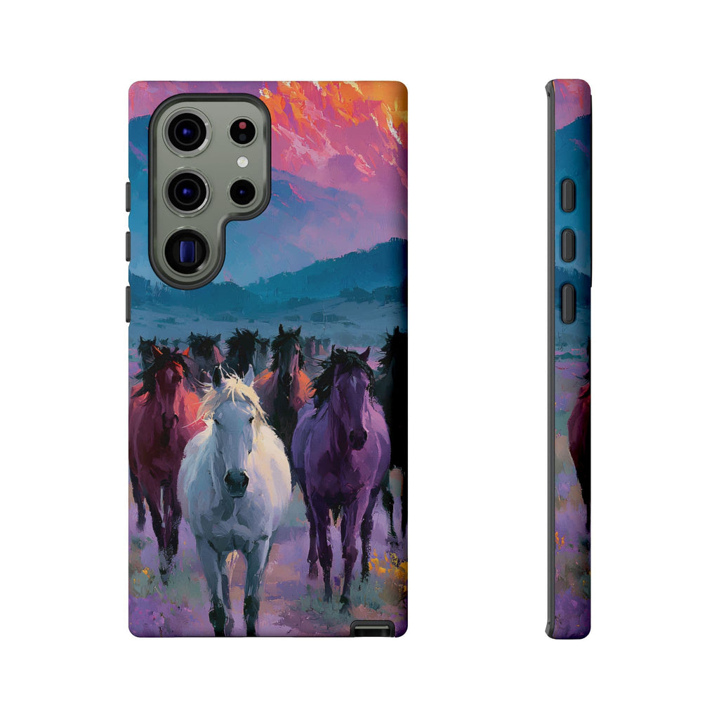 Wild Horses Sunset Mountain Phone Case