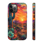 Desert Sunset Bloom Western Phone Case