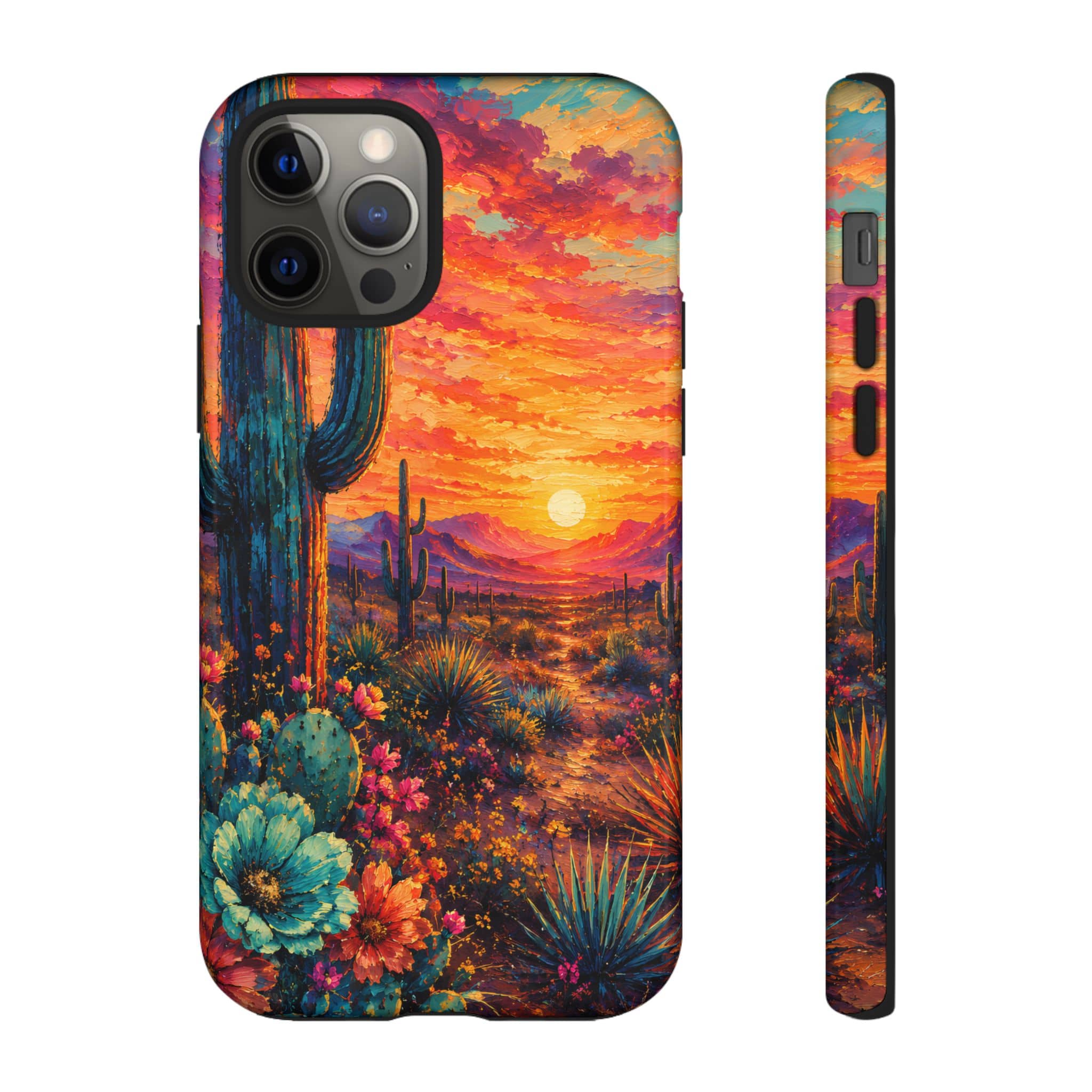 Desert Sunset Bloom Western Phone Case