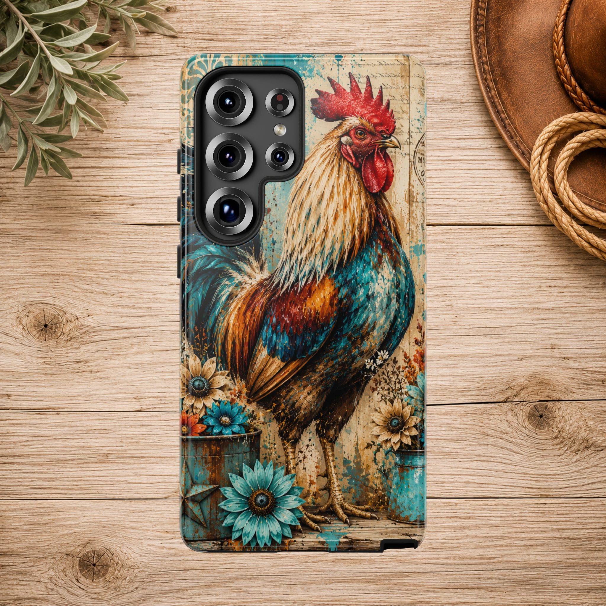 Rustic Farmhouse Rooster Phone Case