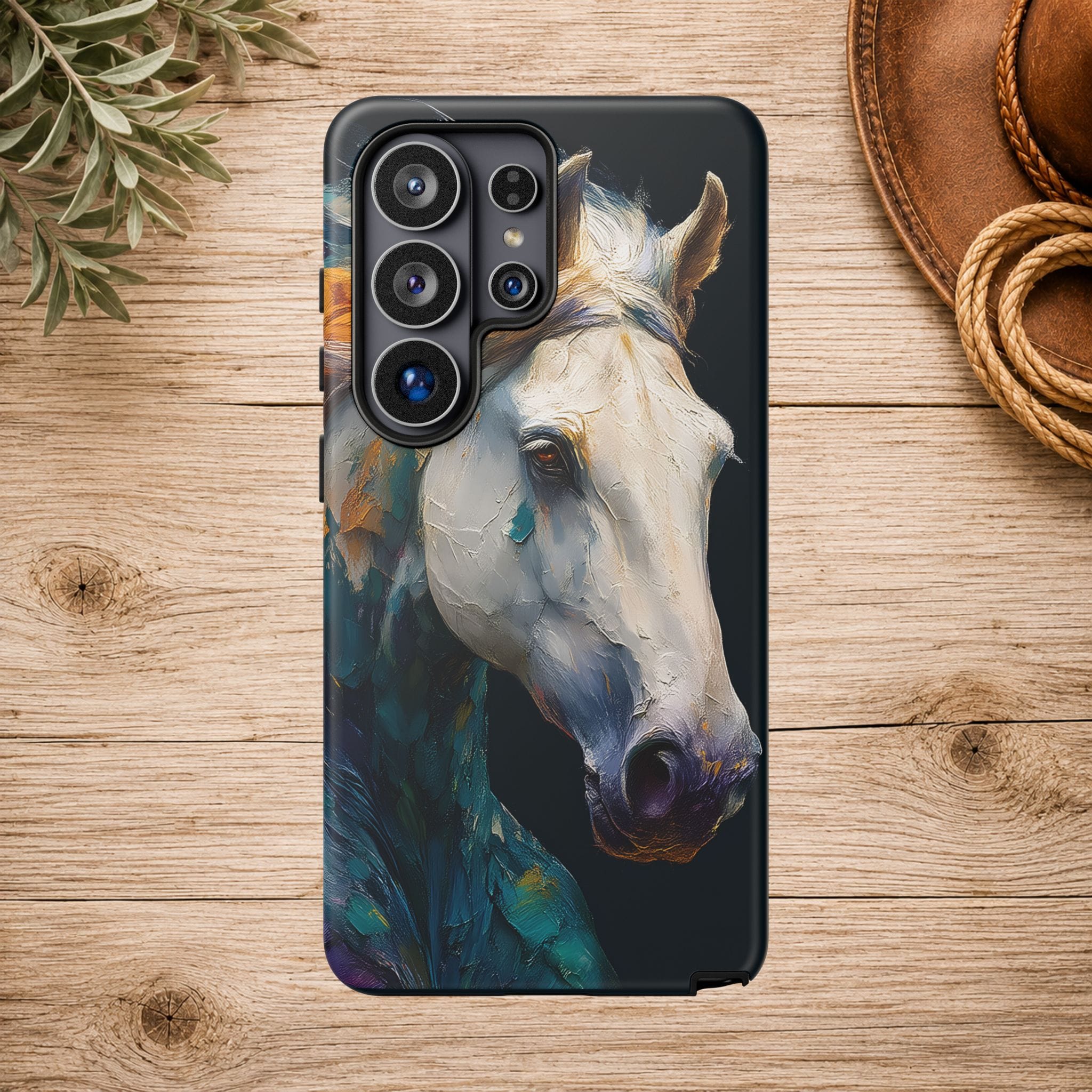 White Horse Art Phone Case