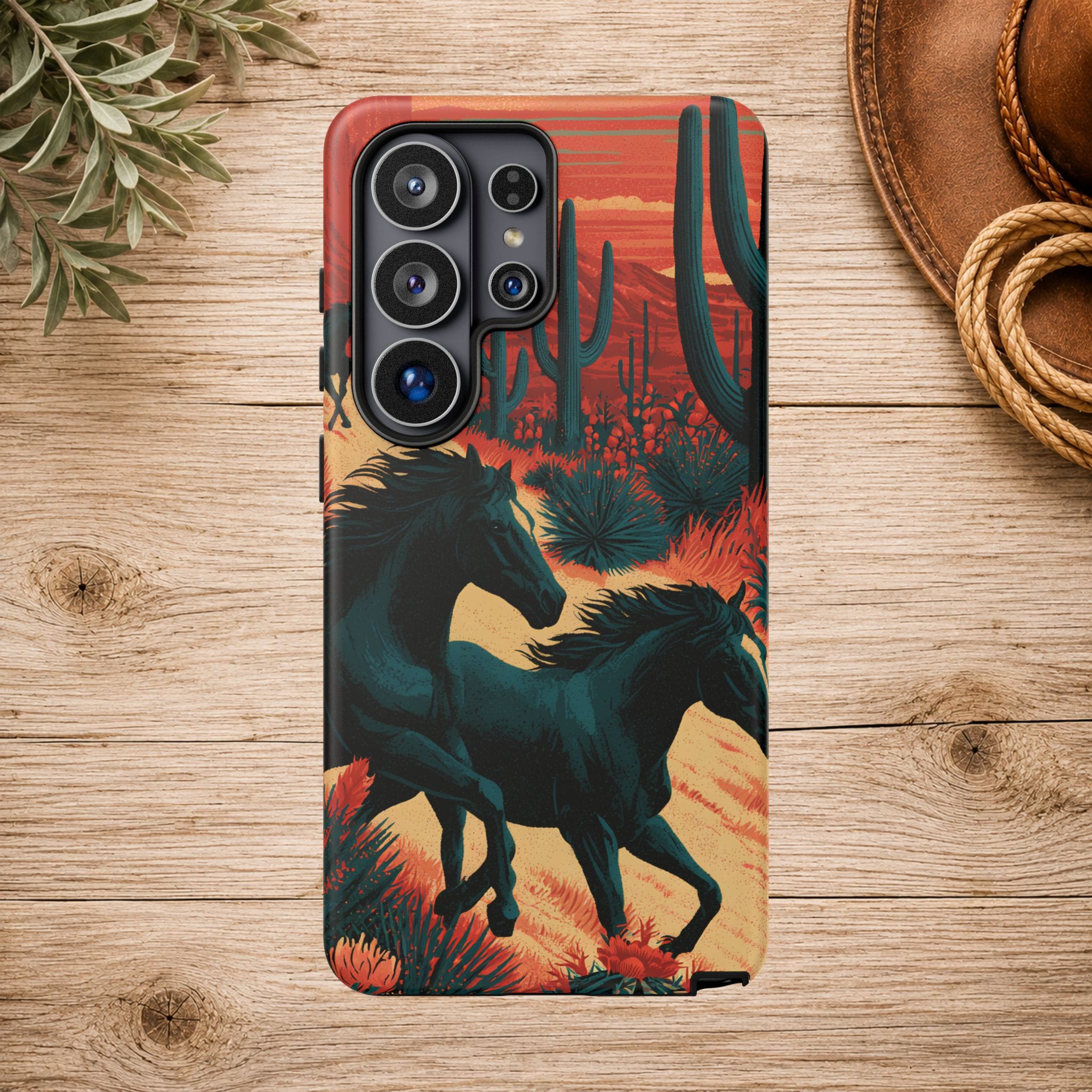 Desert Run Wild Horse Phone Case