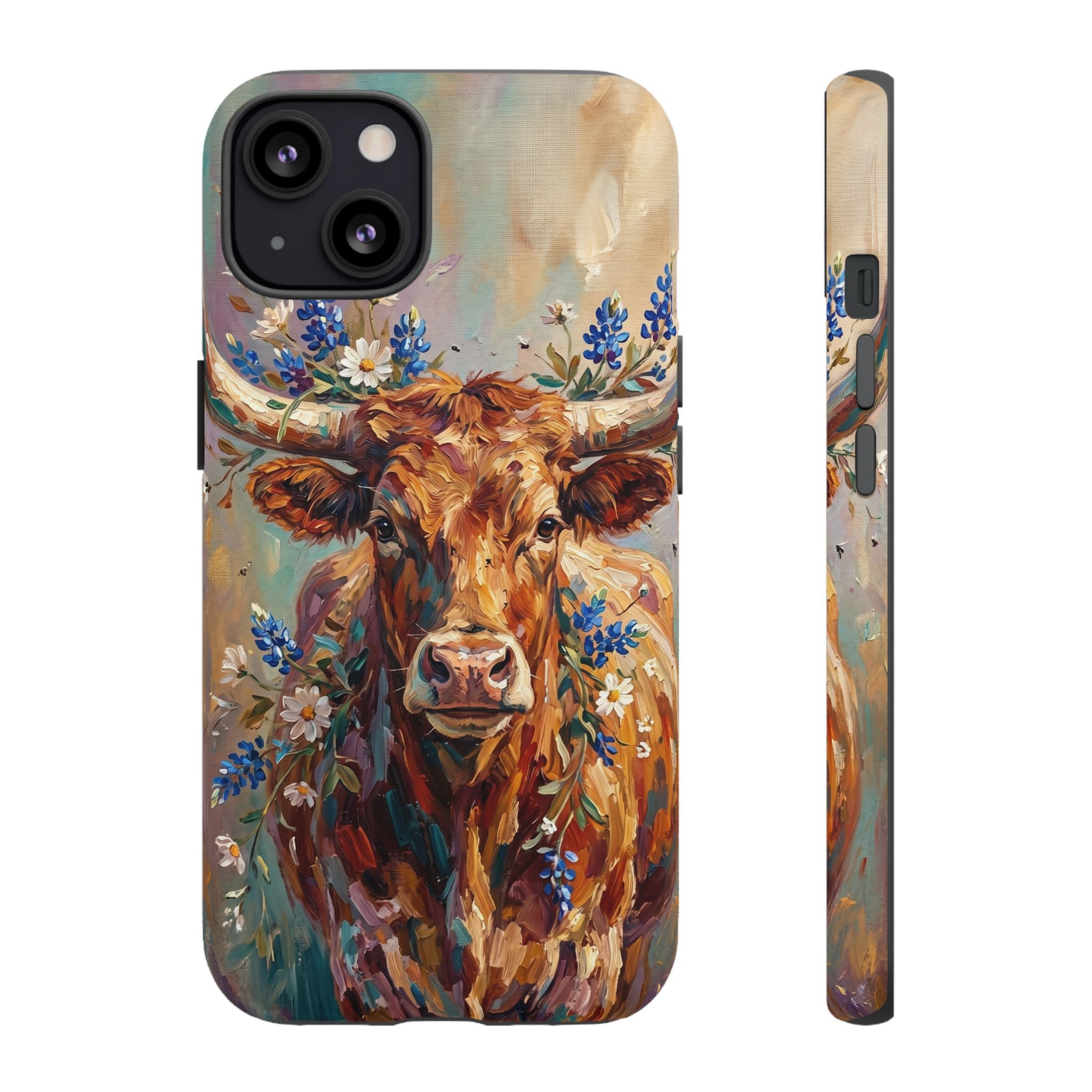 Texas Bluebonnet Longhorn Phone Case