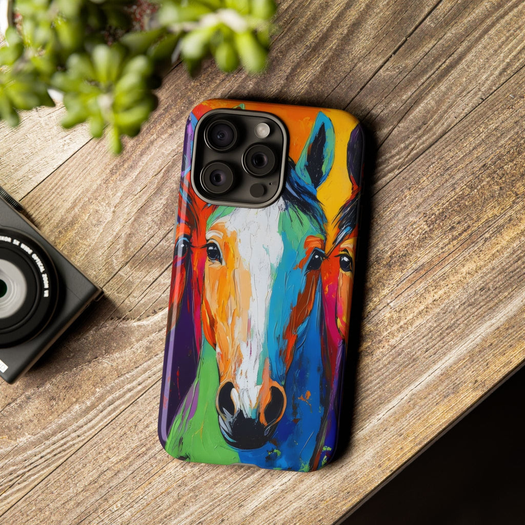 Colorful Horses Head - Phone Case